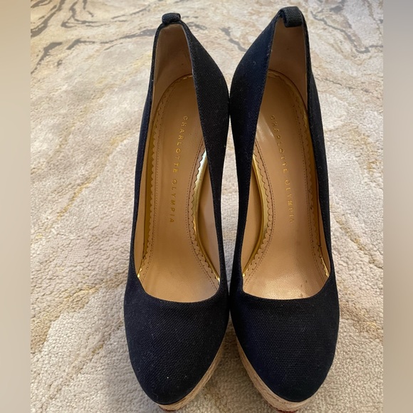 Charlotte Olympia Espadrille Platform Highheel 38 or size 8 - Picture 2 of 5